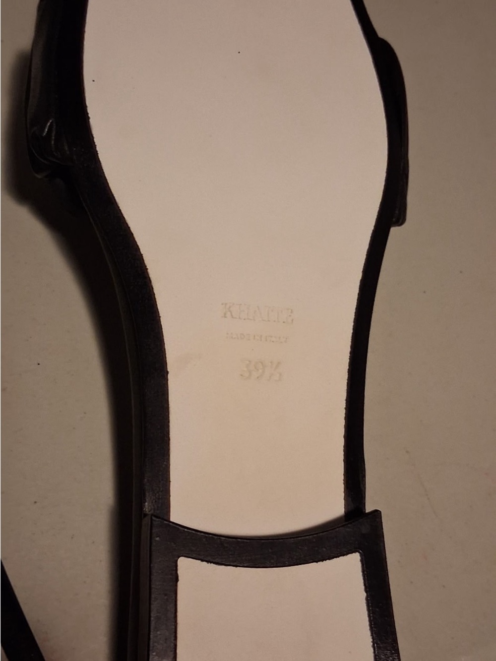 Khaite Crete Ruched Leather Slides - Picture 6 of 8